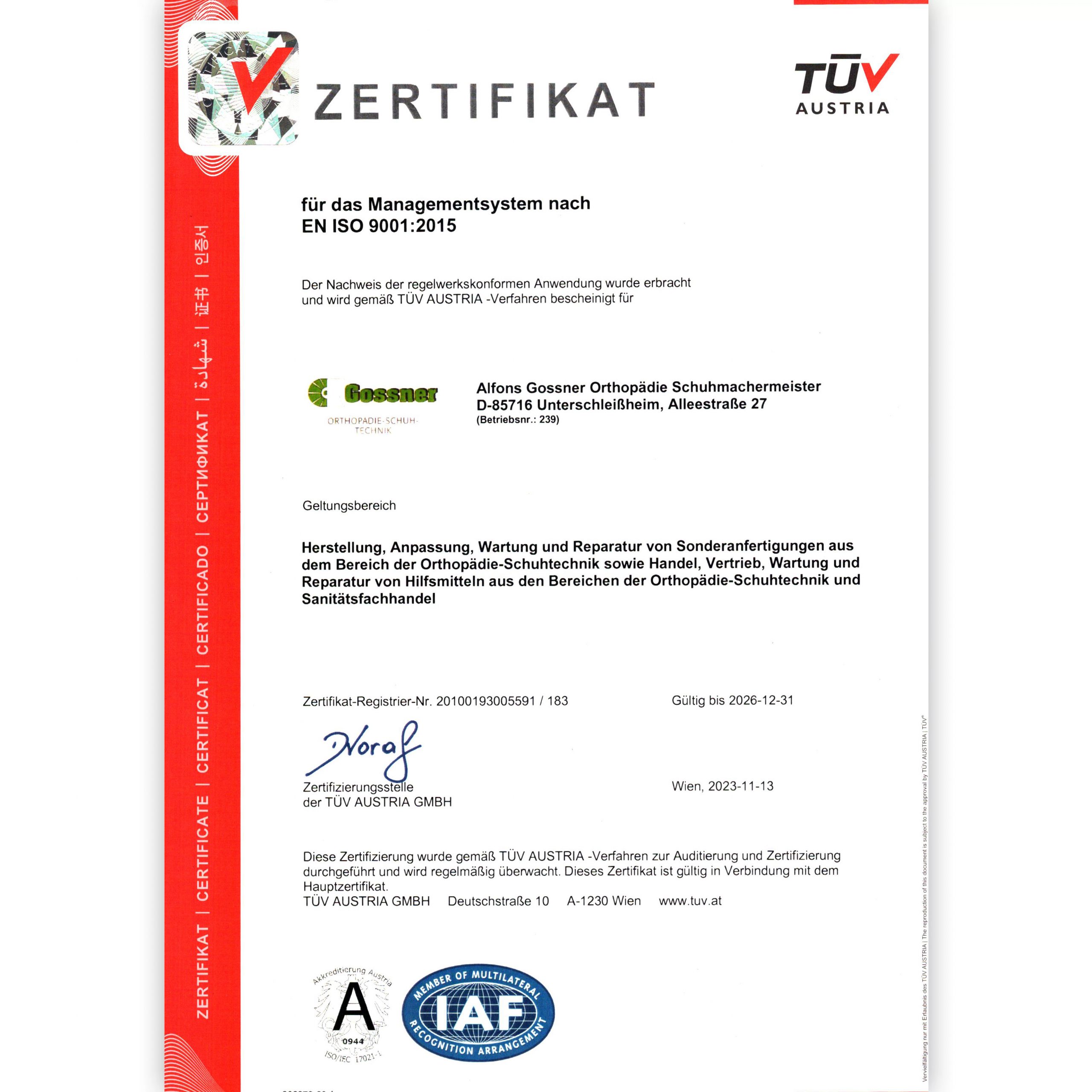 Unsere Zertifizierungen